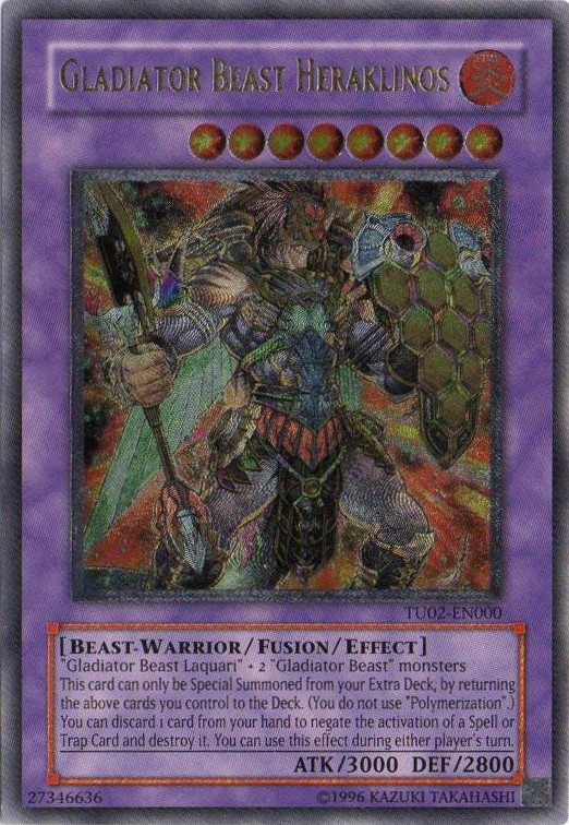 Gladiator Beast Heraklinos [TU02-EN000] Ultimate Rare | Game Master's Emporium (The New GME)