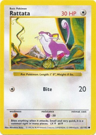 Rattata (61/102) [Base Set Shadowless Unlimited] | Game Master's Emporium (The New GME)