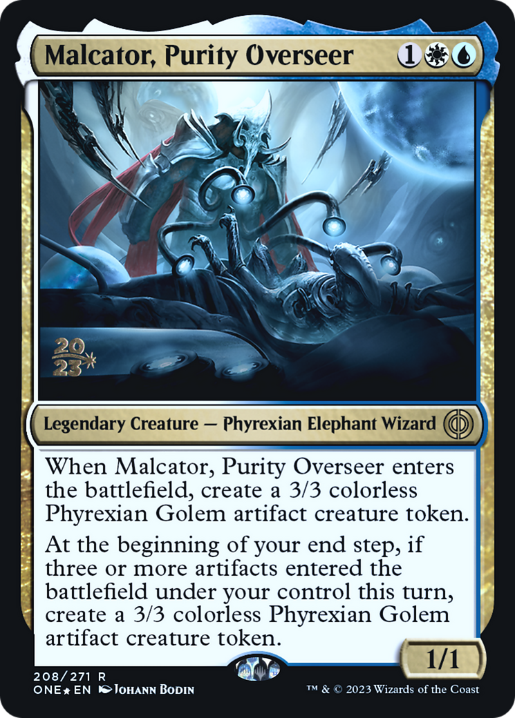 Malcator, Purity Overseer [Phyrexia: All Will Be One Prerelease Promos] | Game Master's Emporium (The New GME)