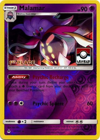 Malamar (51/131) (League Promo 1st Place) [Sun & Moon: Forbidden Light] | Game Master's Emporium (The New GME)