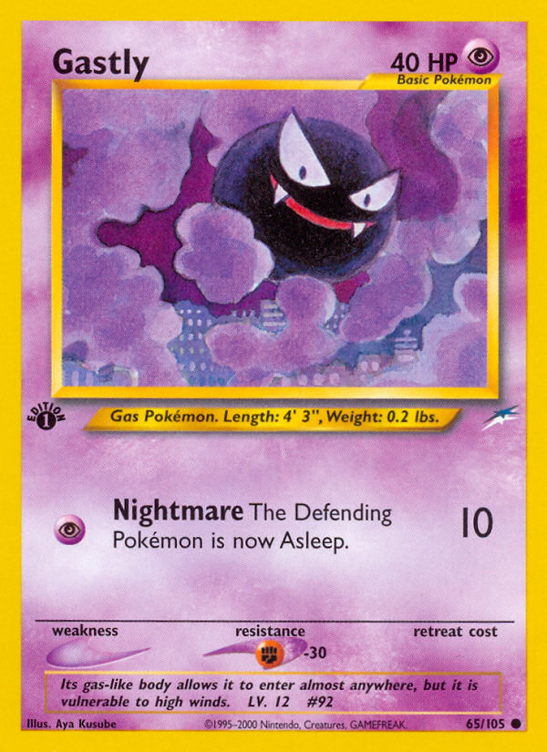 Gastly (65/105) [Neo Destiny 1st Edition] | Game Master's Emporium (The New GME)