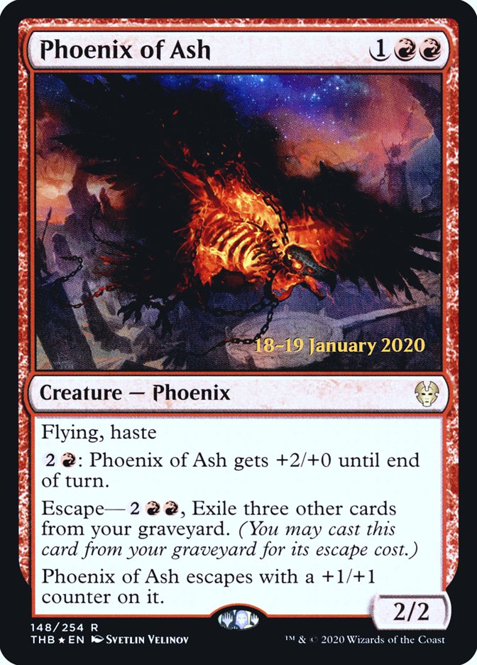 Phoenix of Ash [Theros Beyond Death Prerelease Promos] | Game Master's Emporium (The New GME)