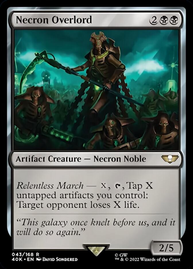 Necron Overlord (Surge Foil) [Warhammer 40,000] | Game Master's Emporium (The New GME)