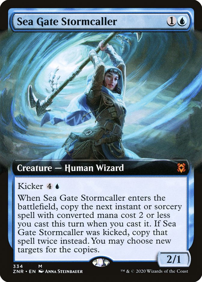 Sea Gate Stormcaller (Extended Art) [Zendikar Rising] | Game Master's Emporium (The New GME)