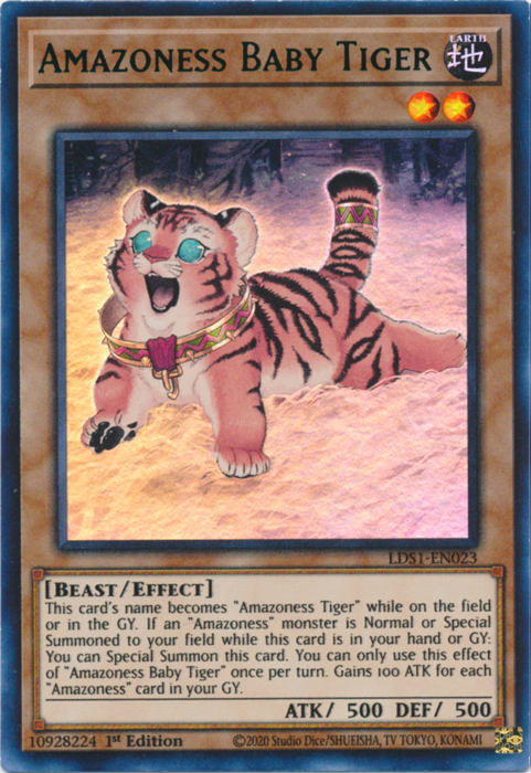 Amazoness Baby Tiger (Green) [LDS1-EN023] Ultra Rare | Game Master's Emporium (The New GME)