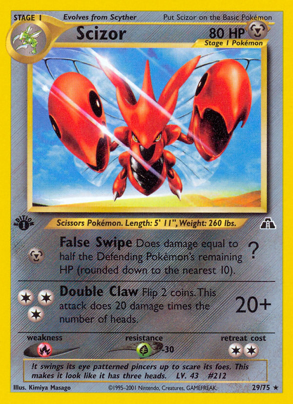 Scizor (29/75) [Neo Discovery 1st Edition] | Game Master's Emporium (The New GME)