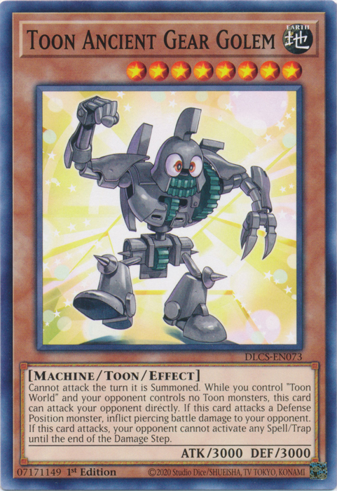 Toon Ancient Gear Golem [DLCS-EN073] Common | Game Master's Emporium (The New GME)