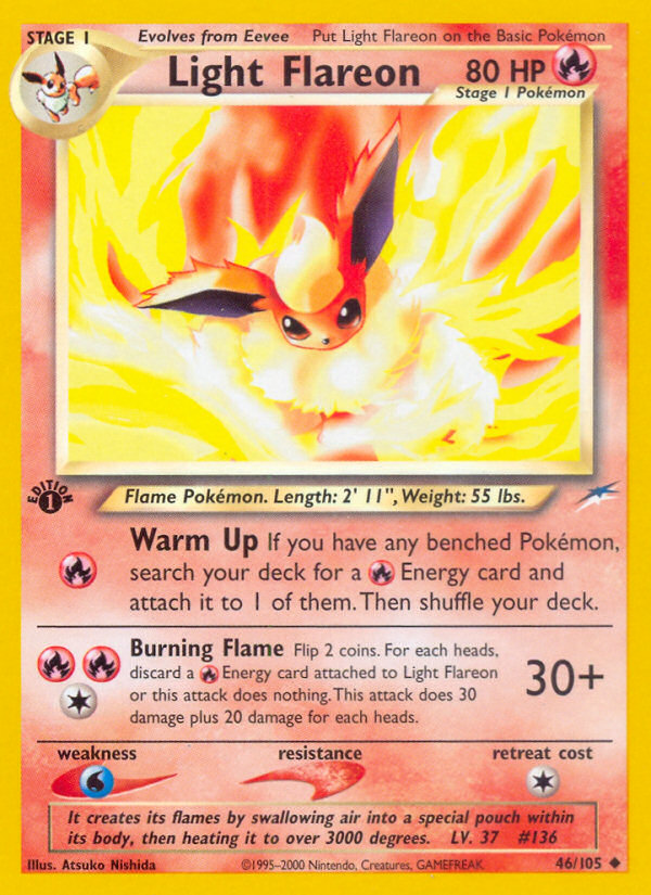 Light Flareon (46/105) [Neo Destiny 1st Edition] | Game Master's Emporium (The New GME)