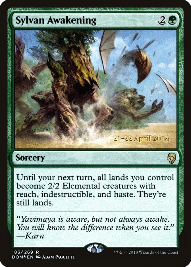 Sylvan Awakening [Dominaria Prerelease Promos] | Game Master's Emporium (The New GME)