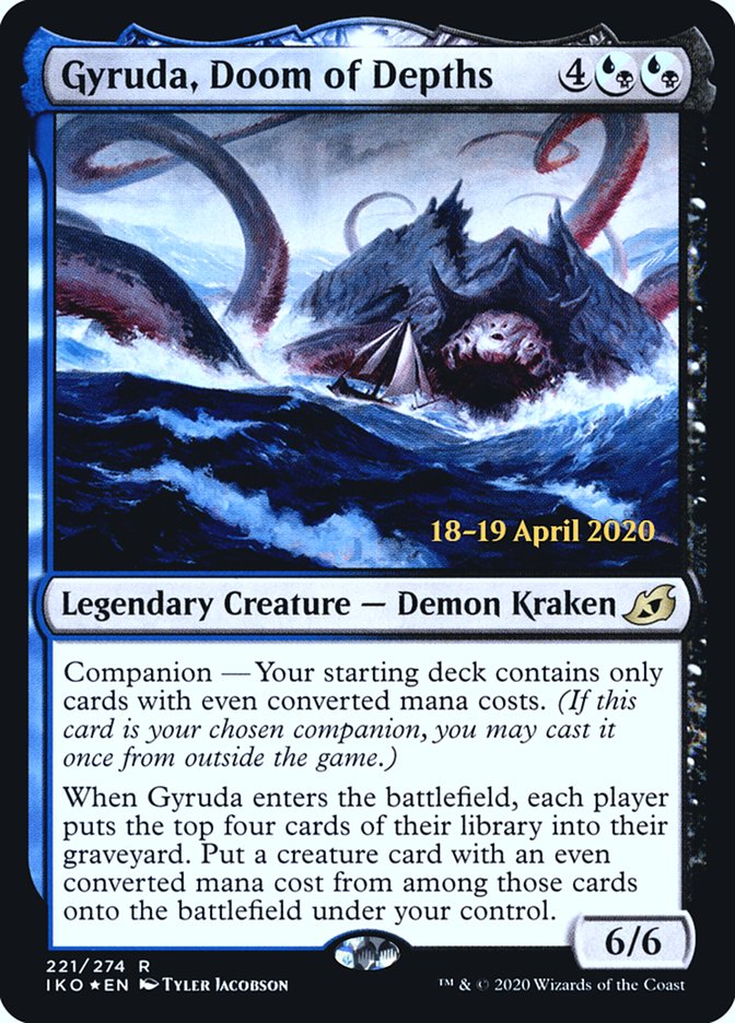 Gyruda, Doom of Depths [Ikoria: Lair of Behemoths Prerelease Promos] | Game Master's Emporium (The New GME)