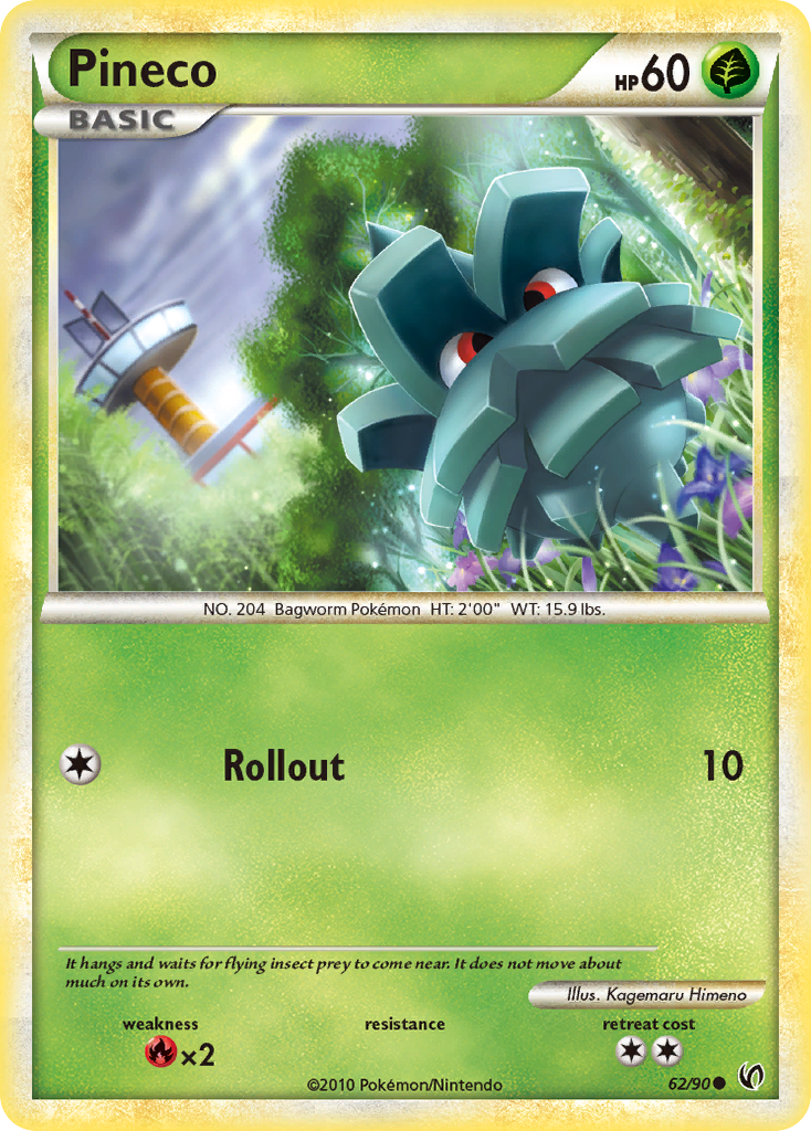 Pineco (62/90) [HeartGold & SoulSilver: Undaunted] | Game Master's Emporium (The New GME)