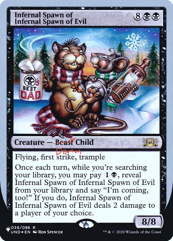 Infernal Spawn of Infernal Spawn of Evil (Unfinity Foil Edition) [The List] | Game Master's Emporium (The New GME)