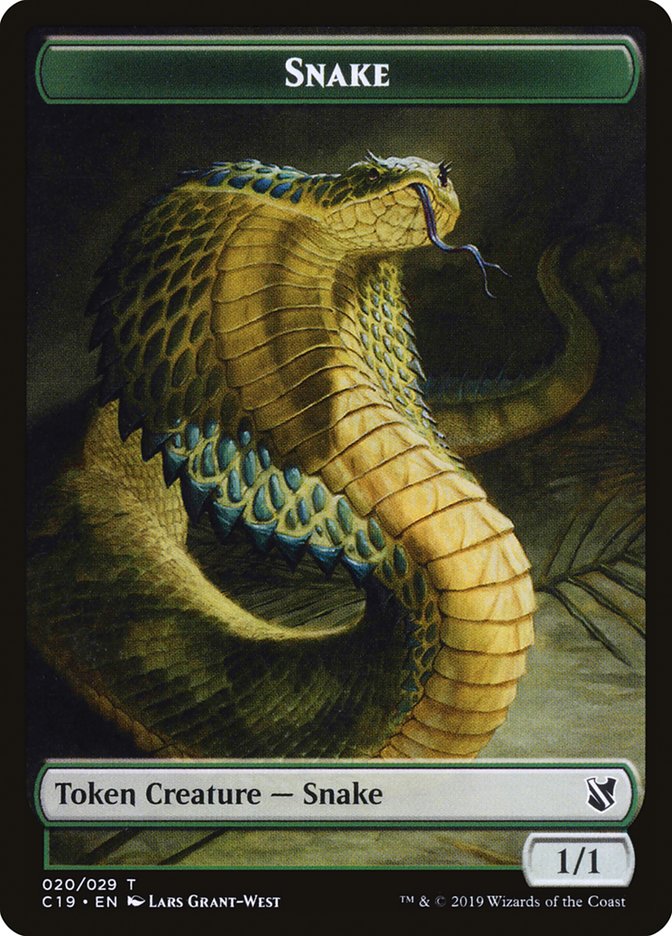 Plant // Snake Double-Sided Token [Commander 2019 Tokens] | Game Master's Emporium (The New GME)