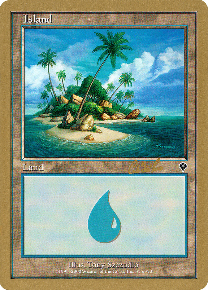 Island (cr335a) (Carlos Romao) [World Championship Decks 2002] | Game Master's Emporium (The New GME)