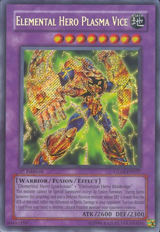 Elemental Hero Plasma Vice [GLAS-EN037] Secret Rare | Game Master's Emporium (The New GME)