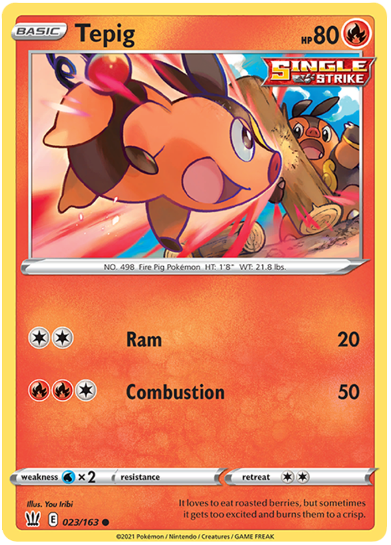 Tepig (023/163) [Sword & Shield: Battle Styles] | Game Master's Emporium (The New GME)