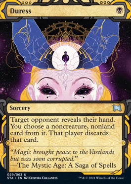 Duress (Foil Etched) [Strixhaven: School of Mages Mystical Archive] | Game Master's Emporium (The New GME)