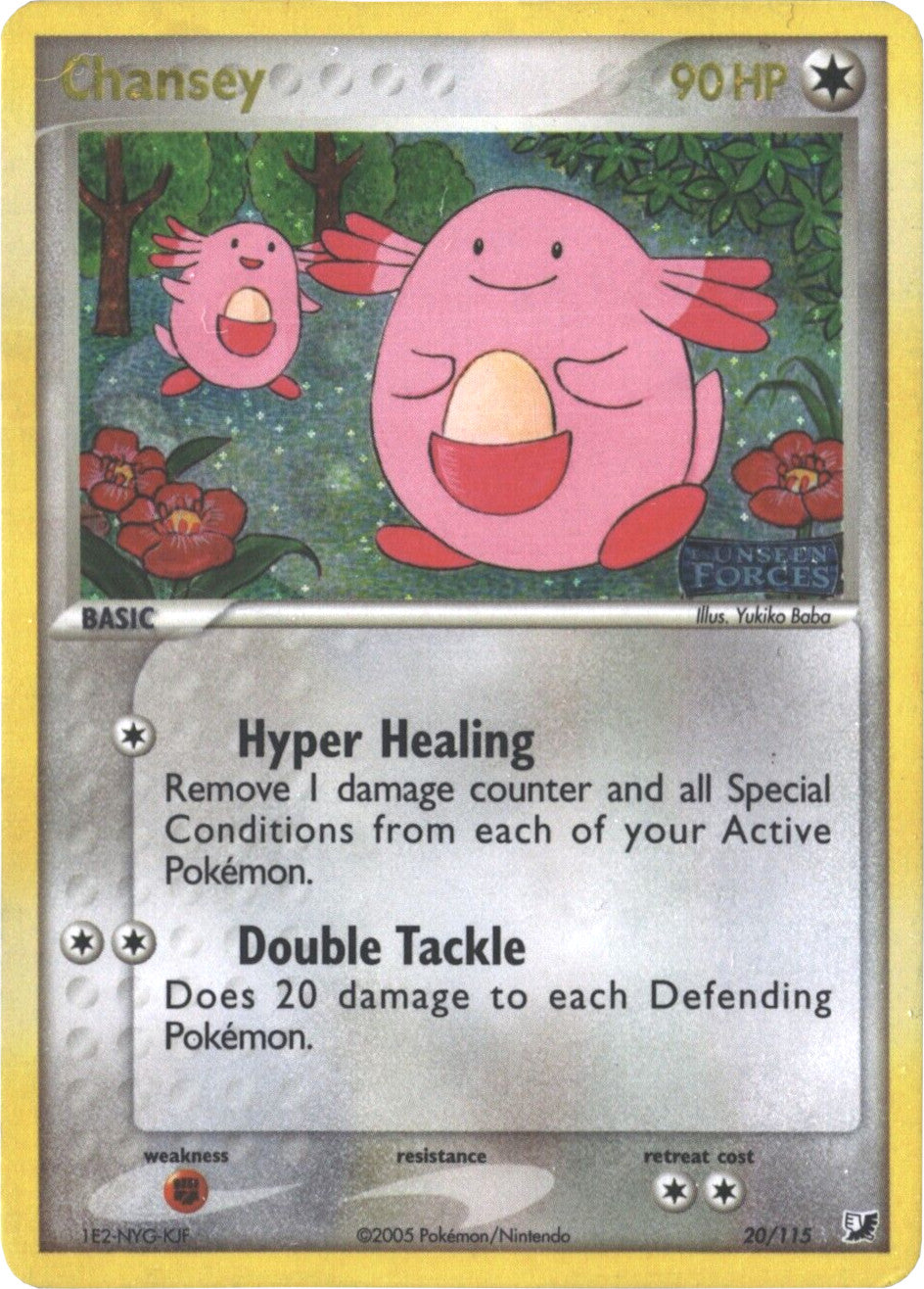 Chansey (20/115) (Stamped) [EX: Unseen Forces] | Game Master's Emporium (The New GME)