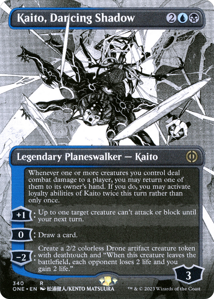 Kaito, Dancing Shadow (Borderless Manga) [Phyrexia: All Will Be One] | Game Master's Emporium (The New GME)