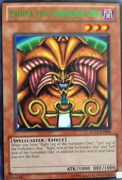 Exodia the Forbidden One (Green) [DL11-EN006] Rare | Game Master's Emporium (The New GME)