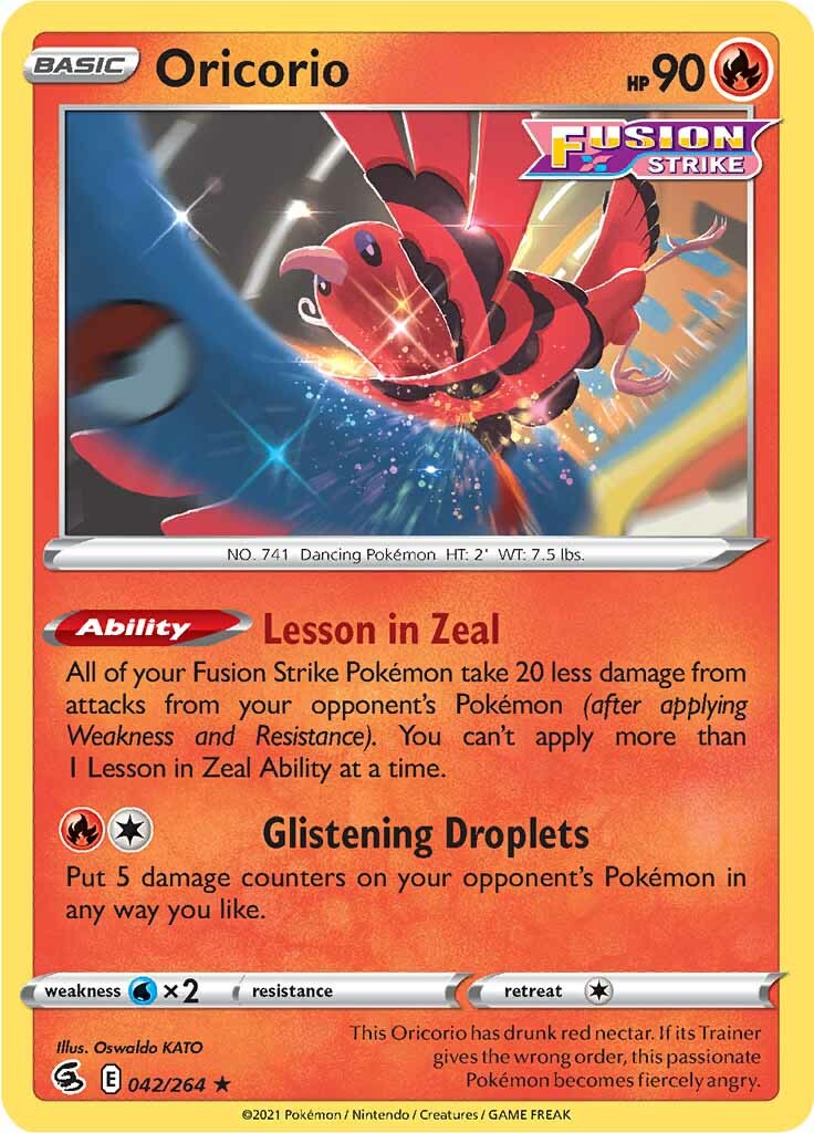 Oricorio (042/264) [Sword & Shield: Fusion Strike] | Game Master's Emporium (The New GME)