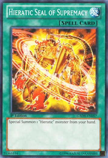 Hieratic Seal of Supremacy [GAOV-EN057] Common | Game Master's Emporium (The New GME)