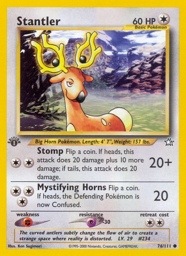 Stantler (76/111) [Neo Genesis 1st Edition] | Game Master's Emporium (The New GME)