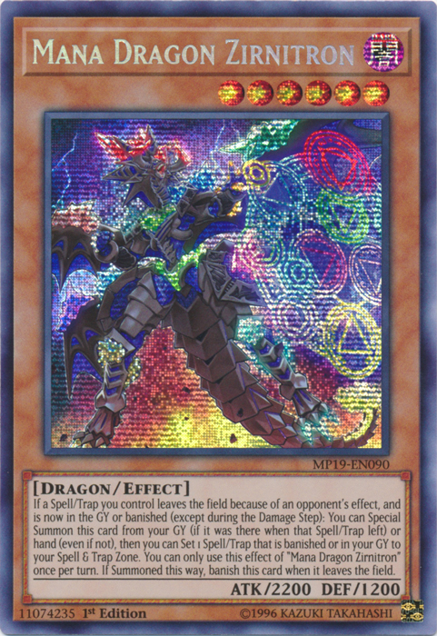 Mana Dragon Zirnitron [MP19-EN090] Prismatic Secret Rare | Game Master's Emporium (The New GME)