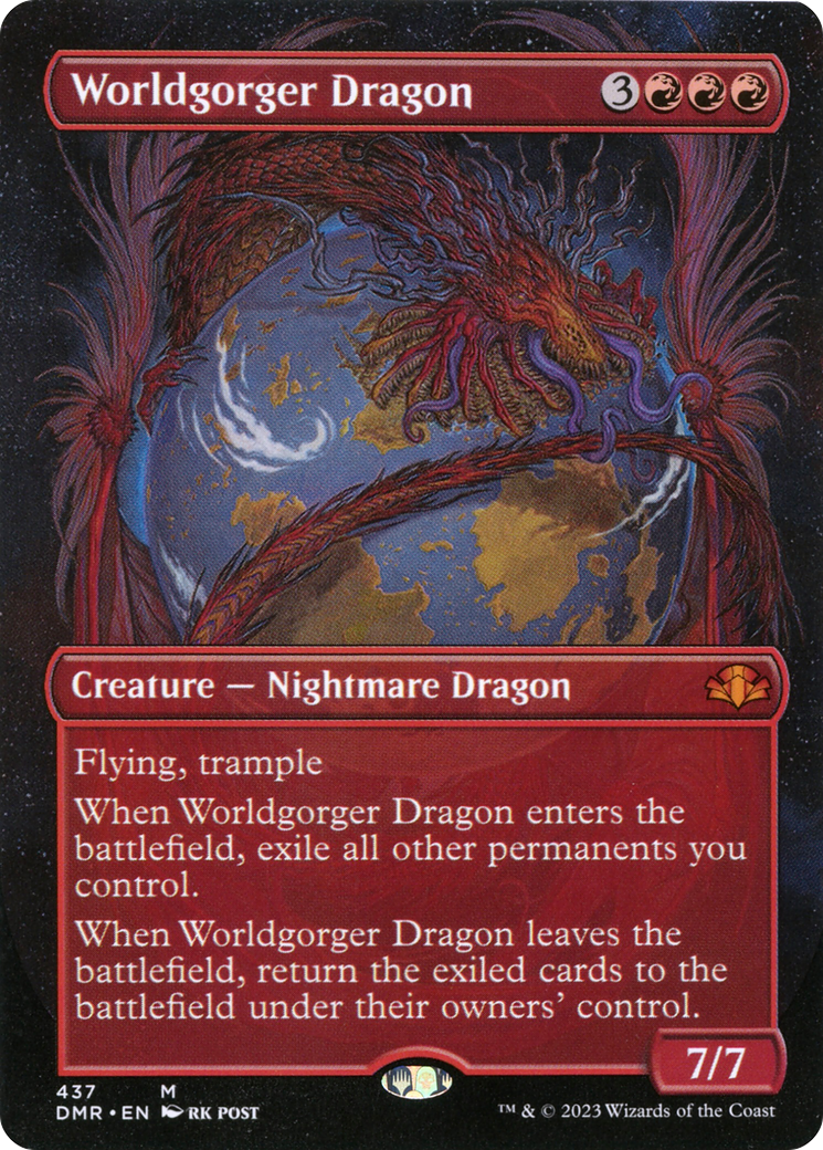 Worldgorger Dragon (Borderless Alternate Art) [Dominaria Remastered] | Game Master's Emporium (The New GME)
