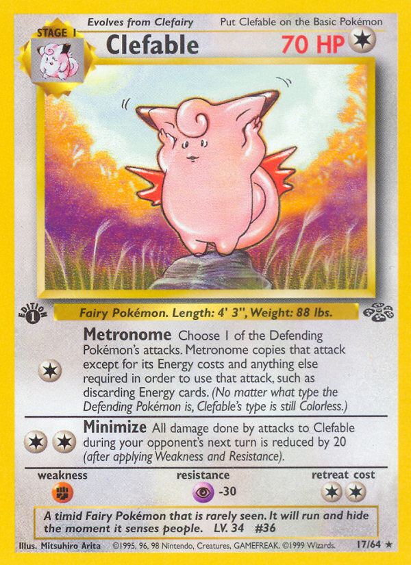 Clefable (17/64) [Jungle 1st Edition] | Game Master's Emporium (The New GME)