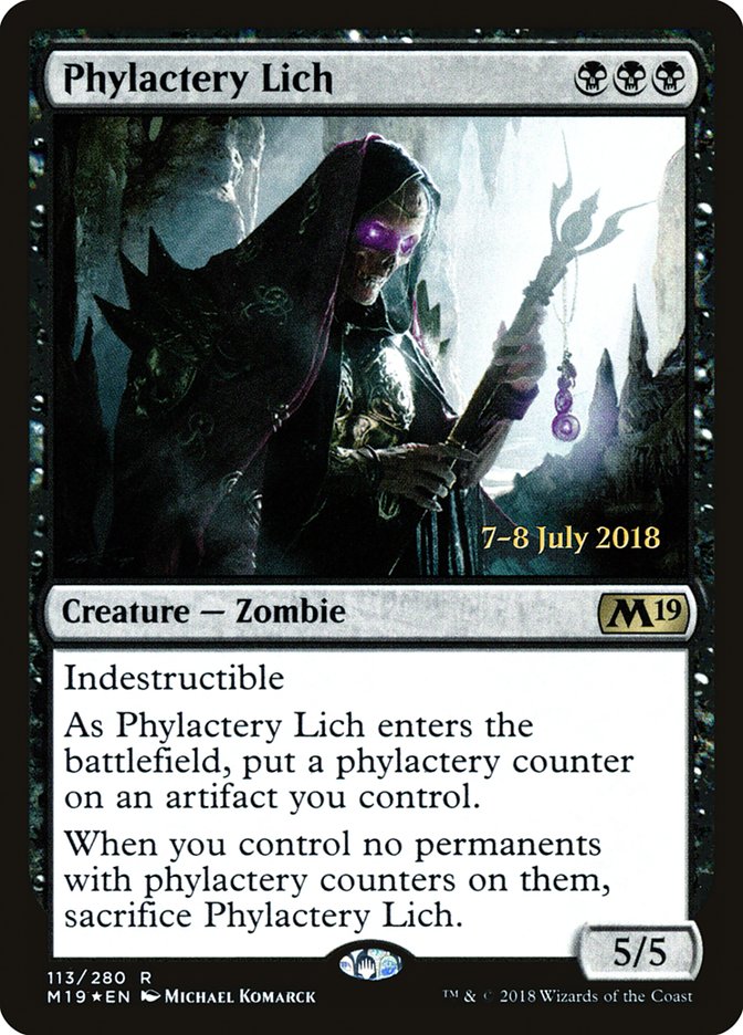 Phylactery Lich [Core Set 2019 Prerelease Promos] | Game Master's Emporium (The New GME)