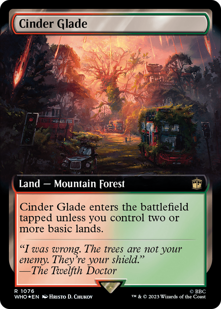 Cinder Glade (Extended Art) (Surge Foil) [Doctor Who] | Game Master's Emporium (The New GME)