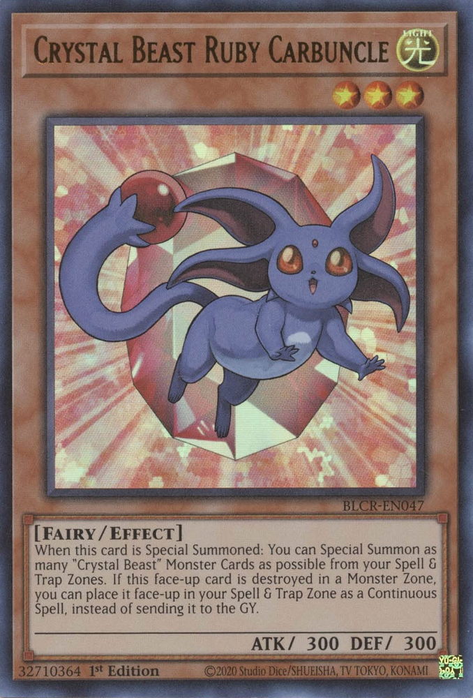Crystal Beast Ruby Carbuncle [BLCR-EN047] Ultra Rare | Game Master's Emporium (The New GME)