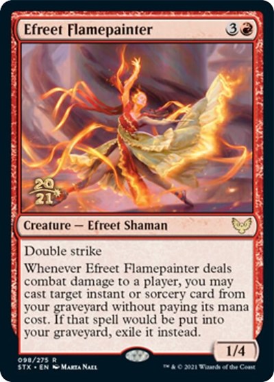 Efreet Flamepainter [Strixhaven: School of Mages Prerelease Promos] | Game Master's Emporium (The New GME)