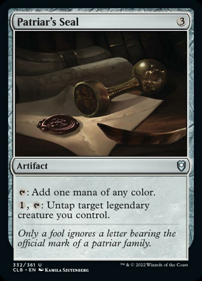 Patriar's Seal [Commander Legends: Battle for Baldur's Gate] | Game Master's Emporium (The New GME)