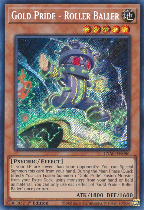 Gold Pride - Roller Baller [CYAC-EN086] Secret Rare | Game Master's Emporium (The New GME)