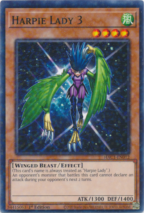 Harpie Lady 3 (Duel Terminal) [HAC1-EN012] Common | Game Master's Emporium (The New GME)