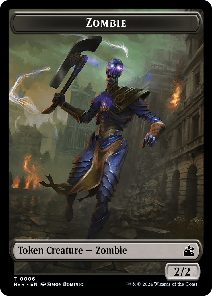Zombie Token [Ravnica Remastered Tokens] | Game Master's Emporium (The New GME)