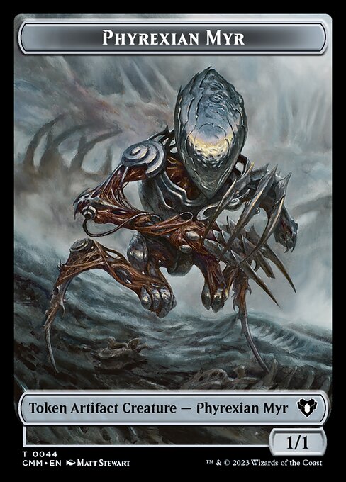 Bird // Phyrexian Myr Double-Sided Token [Commander Masters Tokens] | Game Master's Emporium (The New GME)