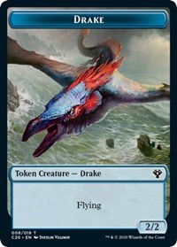 Drake // Insect (018) Double-Sided Token [Commander 2020 Tokens] | Game Master's Emporium (The New GME)