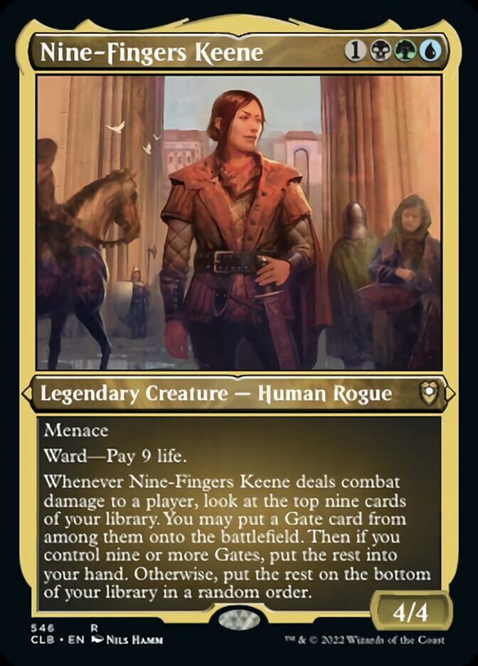 Nine-Fingers Keene (Foil Etched) [Commander Legends: Battle for Baldur's Gate] | Game Master's Emporium (The New GME)