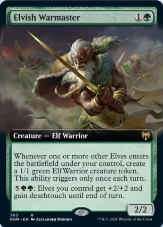 Elvish Warmaster (Extended Art) [Kaldheim] | Game Master's Emporium (The New GME)