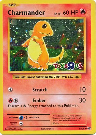 Charmander (9/108) (Toys R Us Promo) [XY: Evolutions] | Game Master's Emporium (The New GME)