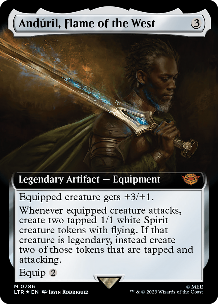 Anduril, Flame of the West (Extended Art) (Surge Foil) [The Lord of the Rings: Tales of Middle-Earth] | Game Master's Emporium (The New GME)