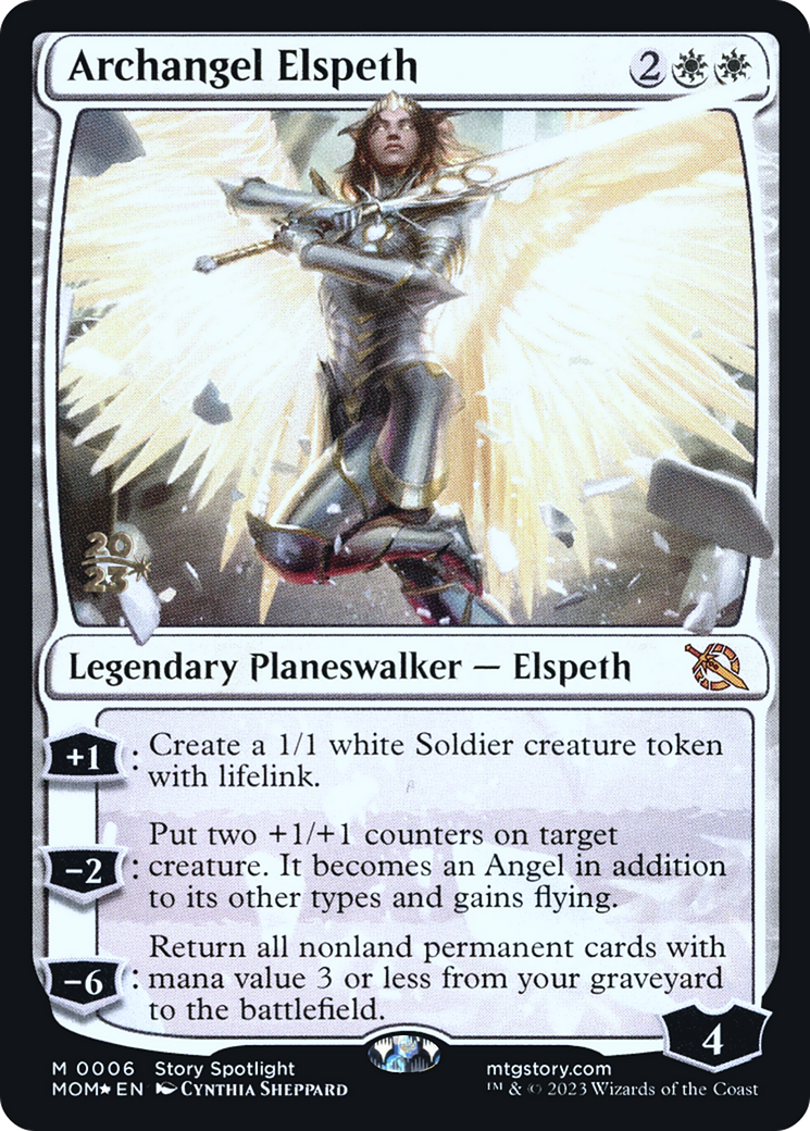 Archangel Elspeth [March of the Machine Prerelease Promos] | Game Master's Emporium (The New GME)