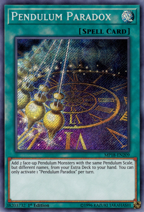 Pendulum Paradox [MP18-EN209] Secret Rare | Game Master's Emporium (The New GME)