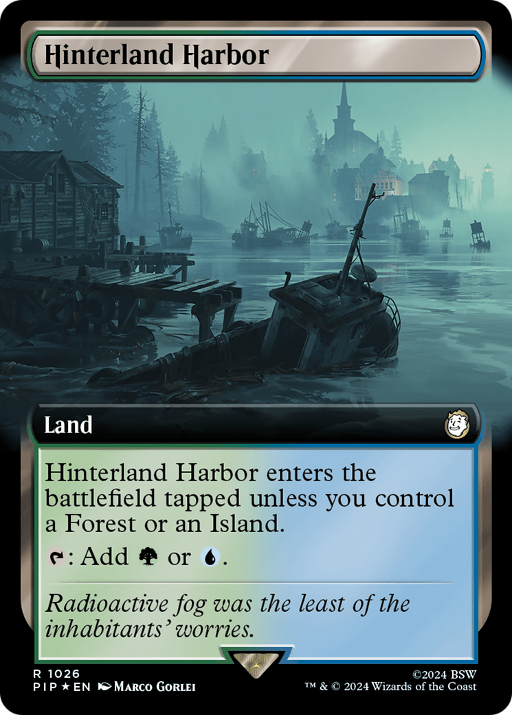 Hinterland Harbor (Extended Art) (Surge Foil) [Fallout] | Game Master's Emporium (The New GME)