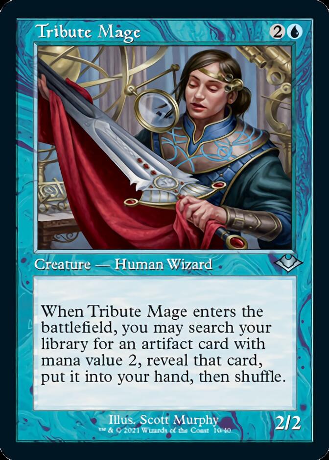 Tribute Mage (Retro Foil Etched) [Modern Horizons 2] | Game Master's Emporium (The New GME)