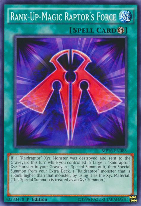 Rank-Up-Magic Raptor's Force [MP16-EN083] Common | Game Master's Emporium (The New GME)