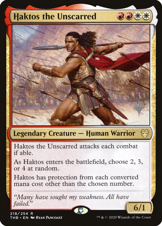 Haktos the Unscarred (Promo Pack) [Theros Beyond Death Promos] | Game Master's Emporium (The New GME)